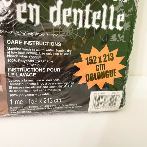 Halloween Lace Tablecover 60" x 84" Oblong - Picture 7 of 8